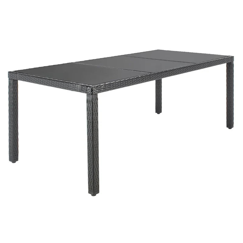 Virasat Outdoor Patio Dining Set 8 Chairs and 1 Table (Black)-VIRASAT FURNITURE & FURNISHING