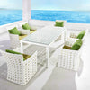 Virasat Outdoor Patio Dining Set 6 Chairs and 1 Table (White)-VIRASAT FURNITURE & FURNISHING