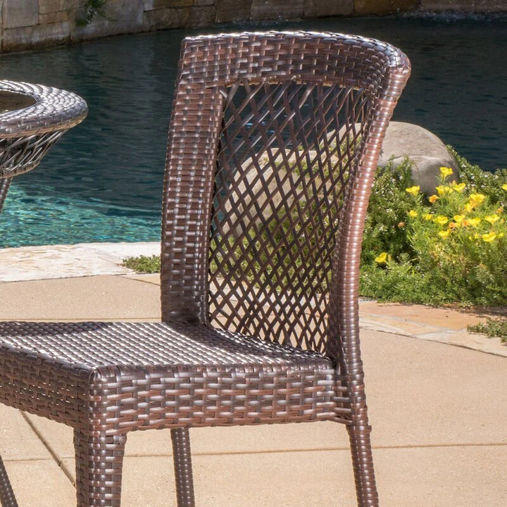 Virasat Remy Outdoor Patio Seating Set 2 Chairs and 1 Table Set (Brown)