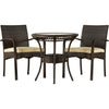 Virasat Outdoor Patio Seating Set 2 Chairs and 1 Table Set (Brown)-VIRASAT FURNITURE & FURNISHING