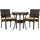 Virasat Outdoor Patio Seating Set 2 Chairs and 1 Table Set (Brown)-VIRASAT FURNITURE & FURNISHING