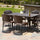 Virasat Outdoor Patio Dining Set 6 Chairs and 1 Table (Brown)-VIRASAT FURNITURE & FURNISHING