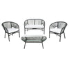 Virasat Outdoor Sofa Set 2 Seater, 2 Single Seater and 1 Center Table (Black + White)-VIRASAT FURNITURE & FURNISHING
