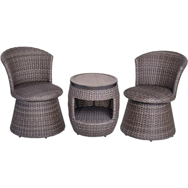 Virasat Outdoor Patio Seating Set 2 Chairs and 1 Table-VIRASAT FURNITURE & FURNISHING