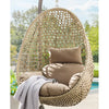 Virasat Single Seater Hanging Swing With Stand For Balcony, Garden Swing (Gold)-VIRASAT FURNITURE & FURNISHING