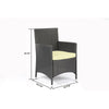Virasat Outdoor Patio Dining Set 6 Chairs and 1 Table (Black)-VIRASAT FURNITURE & FURNISHING