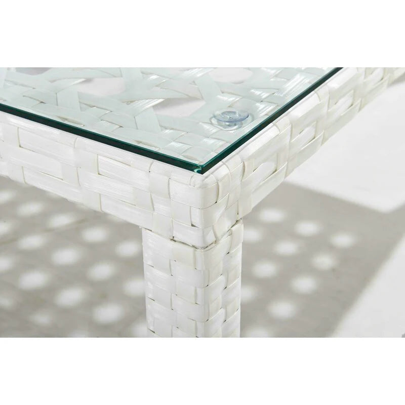 Virasat Outdoor Patio Dining Set 6 Chairs and 1 Table (White)-VIRASAT FURNITURE & FURNISHING