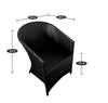 Virasat Outdoor Patio Seating Set 4 Chairs and 1 Table Set (Black)-VIRASAT FURNITURE & FURNISHING