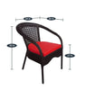 Virasat Outdoor Patio Seating Set 4 Chairs and 1 Table Set (Brown)-VIRASAT FURNITURE & FURNISHING