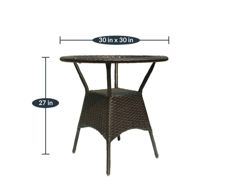 Virasat Outdoor Patio Seating Set 4 Chairs and 1 Table Set (Brown)-VIRASAT FURNITURE & FURNISHING