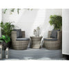 Virasat Outdoor Patio Seating Set 2 Chairs 1 Table Seashell-VIRASAT FURNITURE & FURNISHING