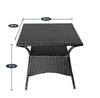 Virasat Outdoor Patio Seating Set 4 Chairs and 1 Table Set (Black)-VIRASAT FURNITURE & FURNISHING