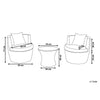 Virasat Outdoor Patio Seating Set 2 Chairs 1 Table Seashell-VIRASAT FURNITURE & FURNISHING