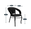 Virasat Outdoor Patio Seating Set 4 Chairs and 1 Table Set (Black)-VIRASAT FURNITURE & FURNISHING