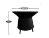 Virasat Outdoor Patio Seating Set 4 Chairs and 1 Table Set (Black)-VIRASAT FURNITURE & FURNISHING