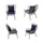 Virasat Outdoor Patio Seating Set 2 Chairs 1 Table Silver-VIRASAT FURNITURE & FURNISHING