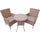 Virasat Outdoor Patio Seating Set 2 Chairs 1 Table Cream-VIRASAT FURNITURE & FURNISHING