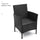 Virasat Outdoor Patio Seating Set 2 Chairs 1 Table Black-VIRASAT FURNITURE & FURNISHING