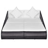 Virasat Outdoor Poolside Sunbed With Cushion Daybed (Black/Brown)-VIRASAT FURNITURE & FURNISHING