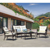 Virasat Outdoor Sofa Set 2 Seater, 2 Single Seater and 1 Center Table (Brown + Cream)-VIRASAT FURNITURE & FURNISHING