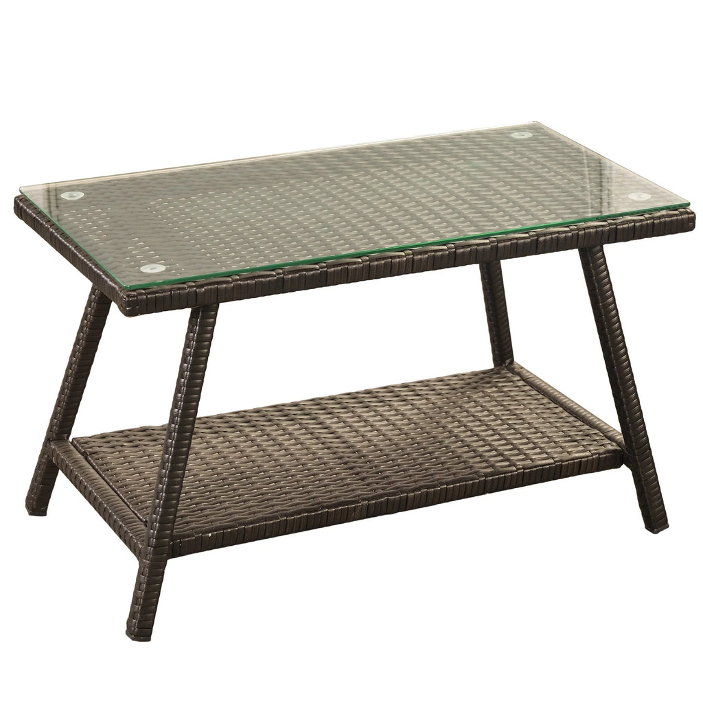 Virasat Outdoor Sofa Set 2 Seater, 2 Single Seater and 1 Center Table (Brown)-VIRASAT FURNITURE & FURNISHING