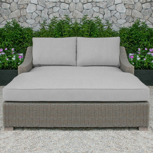 Virasat Outdoor Poolside Sunbed With Cushion Daybed (Brown)-VIRASAT FURNITURE & FURNISHING