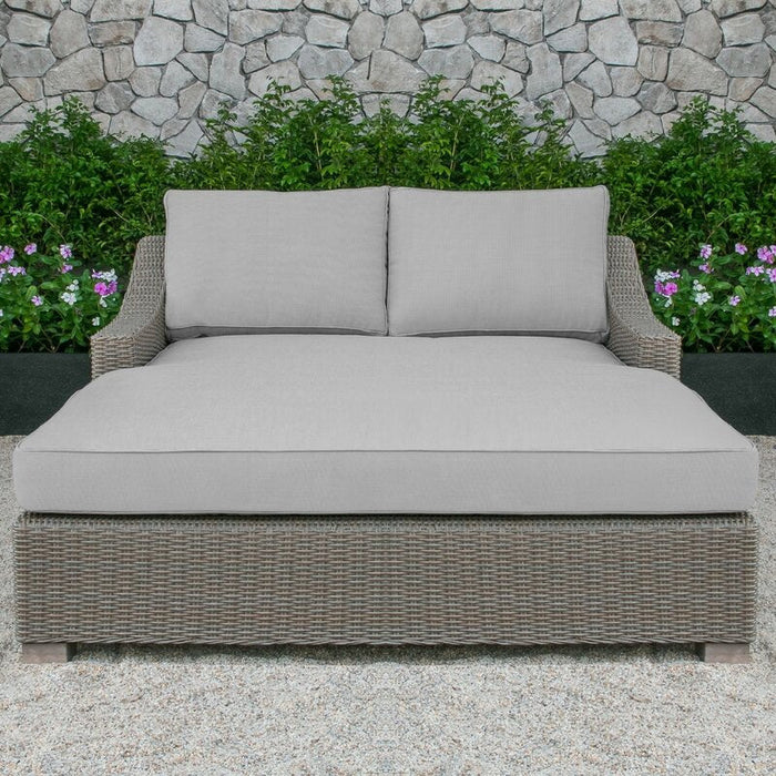 Virasat Outdoor Poolside Sunbed With Cushion Daybed (Brown)-VIRASAT FURNITURE & FURNISHING