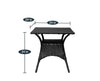 Virasat Outdoor Patio Seating Set 4 Chairs and 1 Table Set (Black)-VIRASAT FURNITURE & FURNISHING