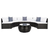 Virasat Outdoor Sofa Set 6 Seater and 1 Center Table (Black+white)-VIRASAT FURNITURE & FURNISHING