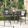 Virasat Outdoor Patio Bar Sets 4 Chairs and 1 Table (Brown)-VIRASAT FURNITURE & FURNISHING