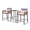 Virasat Outdoor Patio Bar Sets 2 Chairs and 1 Table (Brown)-VIRASAT FURNITURE & FURNISHING
