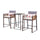 Virasat Outdoor Patio Bar Sets 2 Chairs and 1 Table (Brown)-VIRASAT FURNITURE & FURNISHING