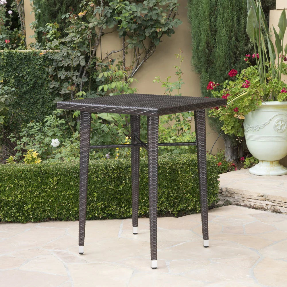 Virasat Outdoor Patio Bar Sets 4 Chairs and 1 Table (Brown)-VIRASAT FURNITURE & FURNISHING
