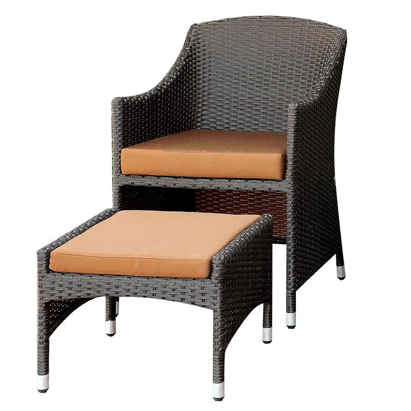 Virasat Outdoor Patio Seating Set 2 Chairs 2 Ottomans-VIRASAT FURNITURE & FURNISHING