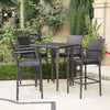 Virasat Outdoor Patio Bar Sets 4 Chairs and 1 Table (Brown)-VIRASAT FURNITURE & FURNISHING