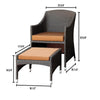 Virasat Outdoor Patio Seating Set 2 Chairs 2 Ottomans-VIRASAT FURNITURE & FURNISHING