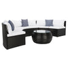 Virasat Outdoor Sofa Set 6 Seater and 1 Center Table (Black+white)-VIRASAT FURNITURE & FURNISHING