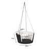 VIRASAT FURNITURE LEONE SINGLE SEATER HANGING SWING WITHOUT STAND FOR BALCONY & GARDEN SWING (BLACK)