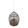 Virasat Single Seater Hanging Swing Without Stand For Balcony , Garden Swing (Dark Brown)-VIRASAT FURNITURE & FURNISHING