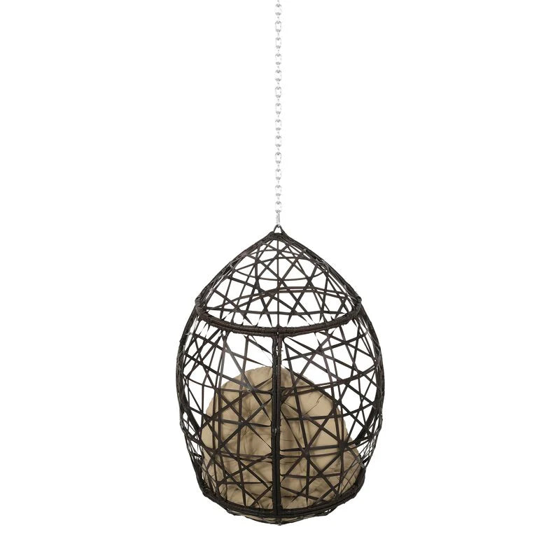 Virasat Single Seater Hanging Swing Without Stand For Balcony , Garden Swing (Dark Brown)-VIRASAT FURNITURE & FURNISHING