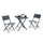 Virasat Outdoor Patio Seating Set 2 Chairs 1 Table Set Black-VIRASAT FURNITURE & FURNISHING