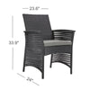 Virasat Outdoor Patio Dining Set 6 Chairs and 1 Table (Black)-VIRASAT FURNITURE & FURNISHING