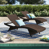 Virasat Outdoor Swimming Poolside Lounger Set of 2 Brown-VIRASAT FURNITURE & FURNISHING
