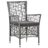 Virasat Outdoor Patio Dining Set 4 Chairs and 1 Table (Gray)-VIRASAT FURNITURE & FURNISHING