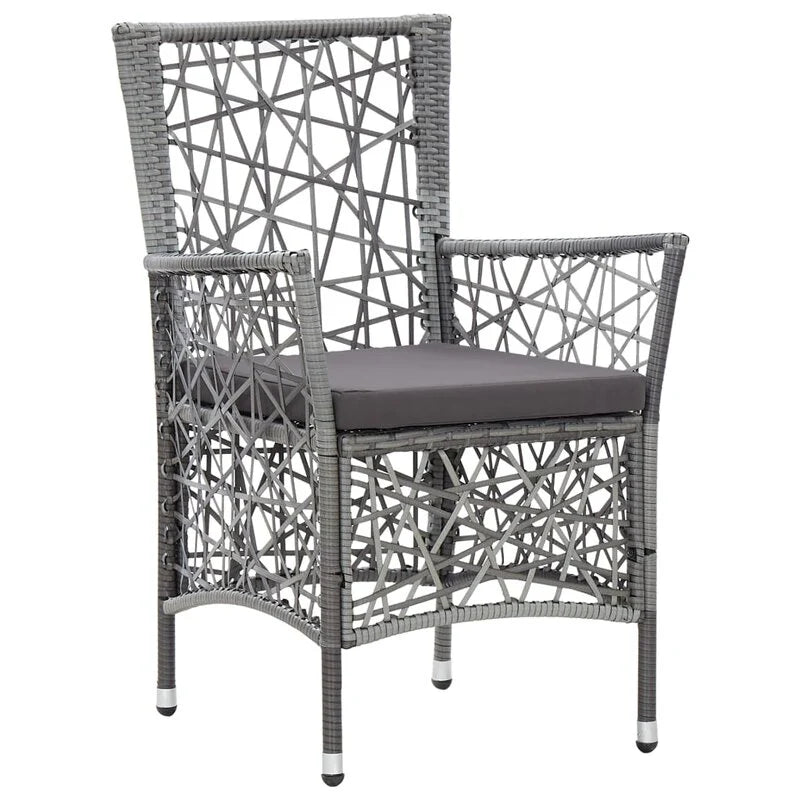 Virasat Outdoor Patio Dining Set 4 Chairs and 1 Table (Gray)-VIRASAT FURNITURE & FURNISHING