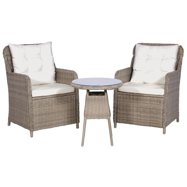 Virasat Maddy Outdoor Patio Seating Set 2 Chairs and 1 Table Set (Arabica)