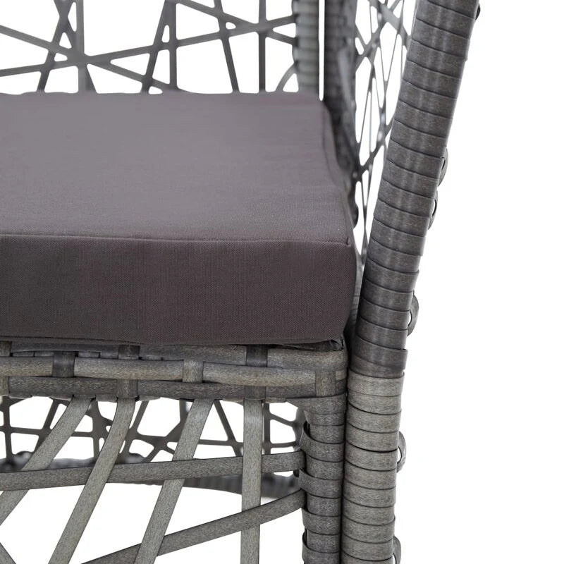 Virasat Outdoor Patio Dining Set 4 Chairs and 1 Table (Gray)-VIRASAT FURNITURE & FURNISHING