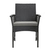 Virasat Outdoor Patio Dining Set 6 Chairs and 1 Table (Black)-VIRASAT FURNITURE & FURNISHING