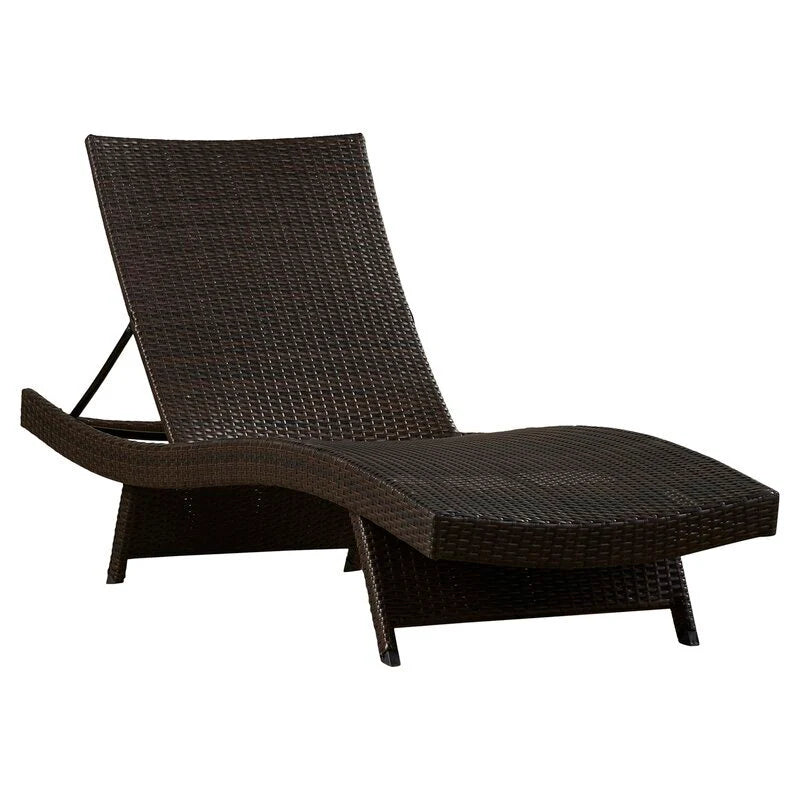 Virasat Outdoor Swimming Poolside Lounger Set of 2 Brown-VIRASAT FURNITURE & FURNISHING