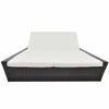 Virasat Outdoor Poolside Sunbed With Cushion Daybed (Black/Brown)-VIRASAT FURNITURE & FURNISHING
